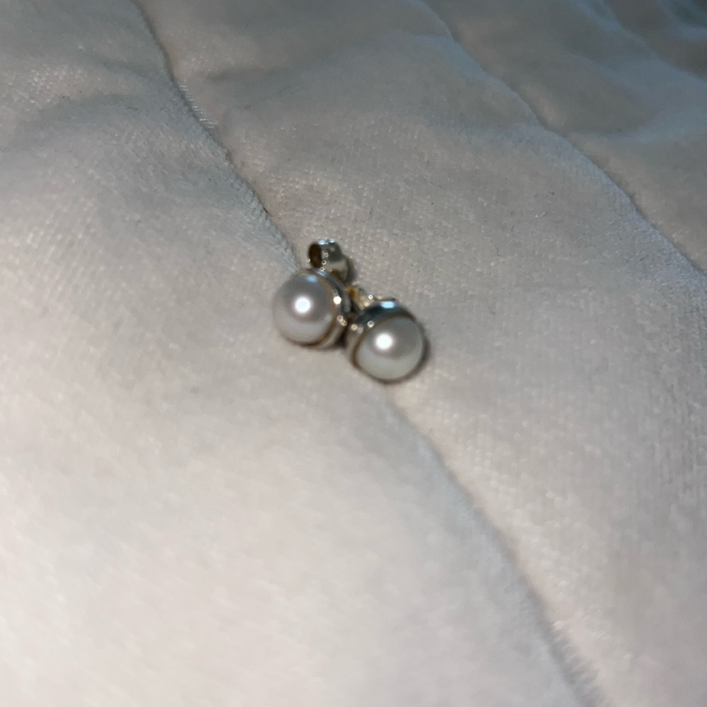 PANDORA Sterling Silver Peal Earrings